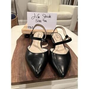 LifeStride Black Slingback Heels Pointed Toe Pumps Women’s Size 7